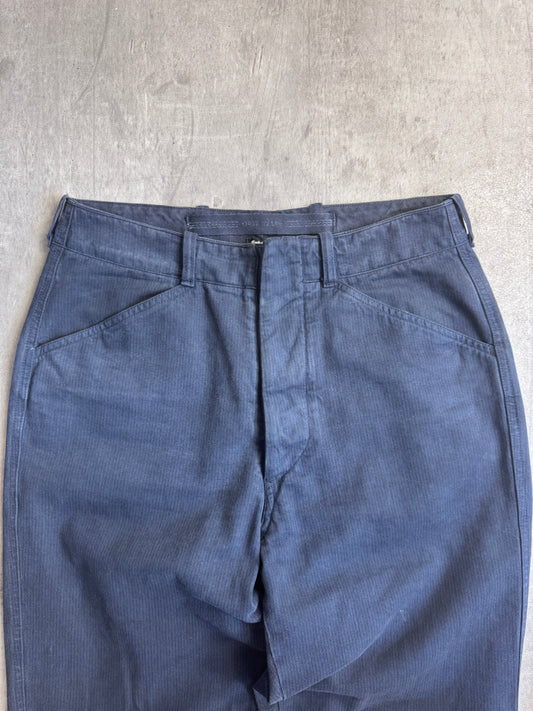 1990's Stone Island Marina Navy Pinstripe Trousers