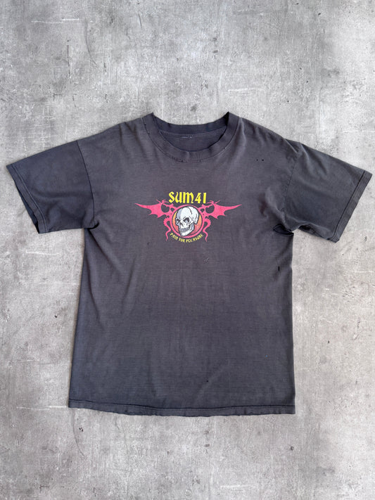2000s Sum 41 Pain For Pleasure Thrashed Tour Promo Graphic Tee