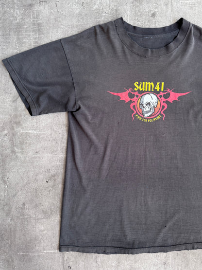 2000s Sum 41 Pain For Pleasure Thrashed Tour Promo Graphic Tee