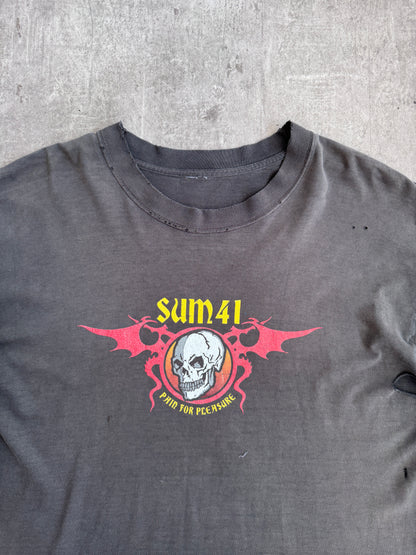 2000s Sum 41 Pain For Pleasure Thrashed Tour Promo Graphic Tee
