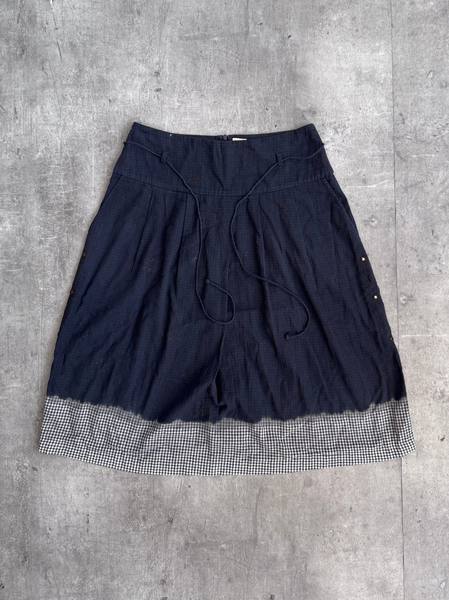 A/W 1998 Issey Miyake Haat DipDye Check Skirt