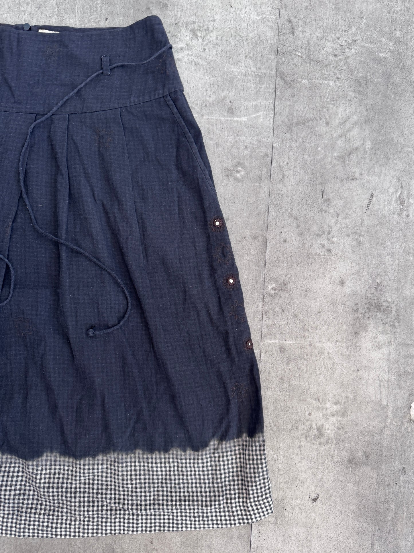 A/W 1998 Issey Miyake Haat DipDye Check Skirt