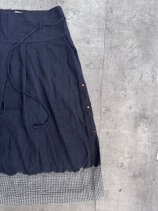 A/W 1998 Issey Miyake Haat DipDye Check Skirt