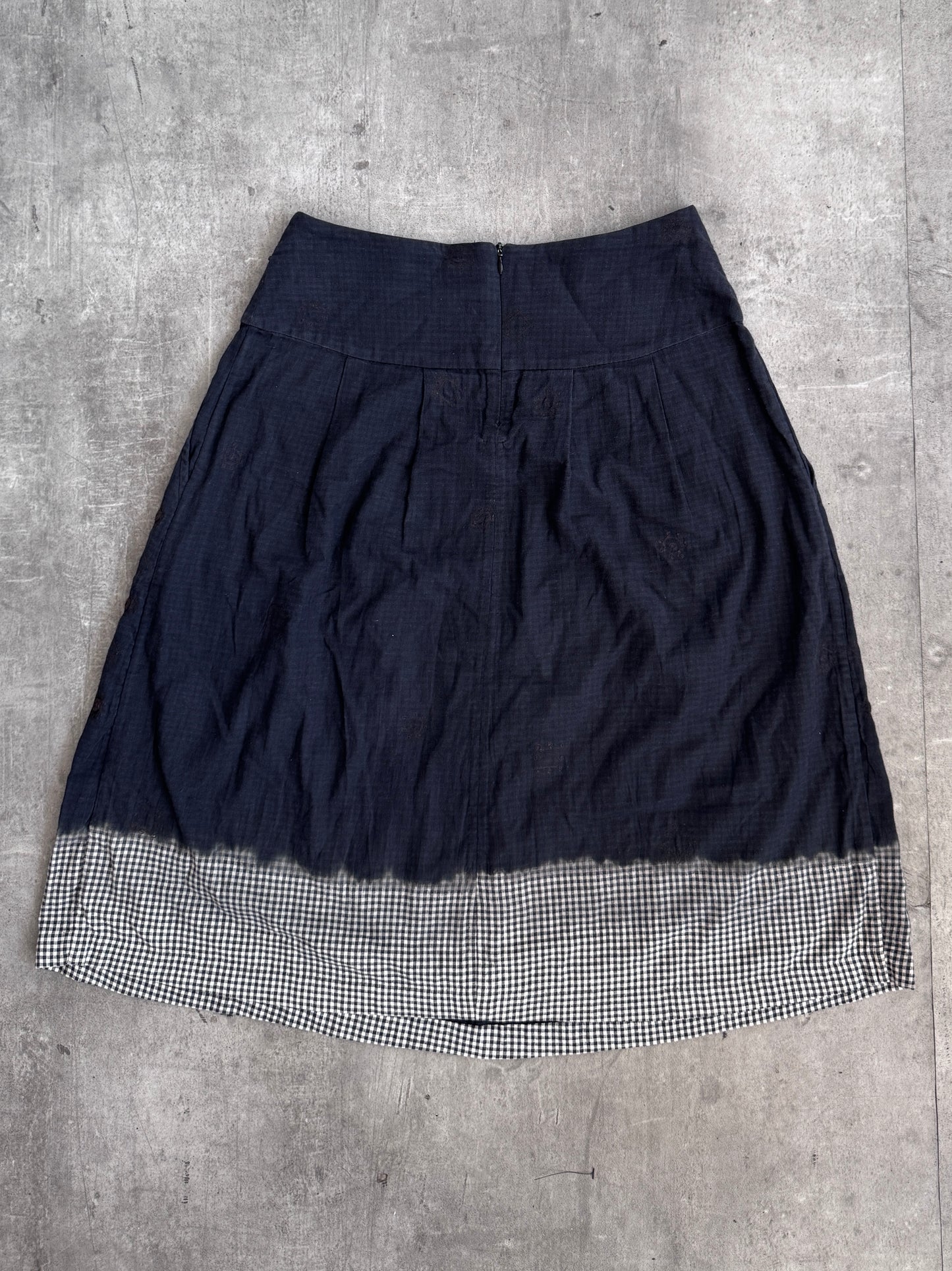 A/W 1998 Issey Miyake Haat DipDye Check Skirt