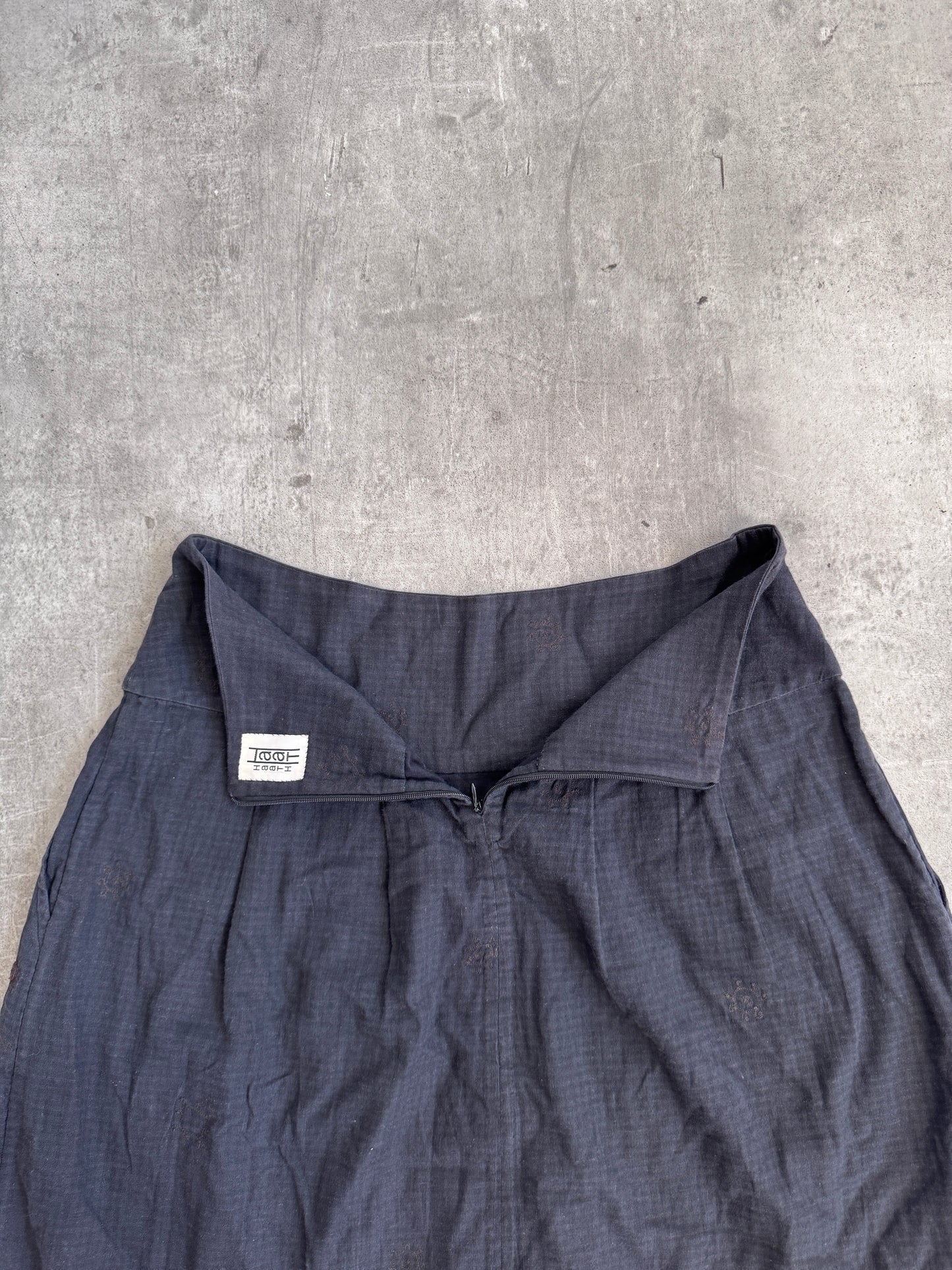 A/W 1998 Issey Miyake Haat DipDye Check Skirt
