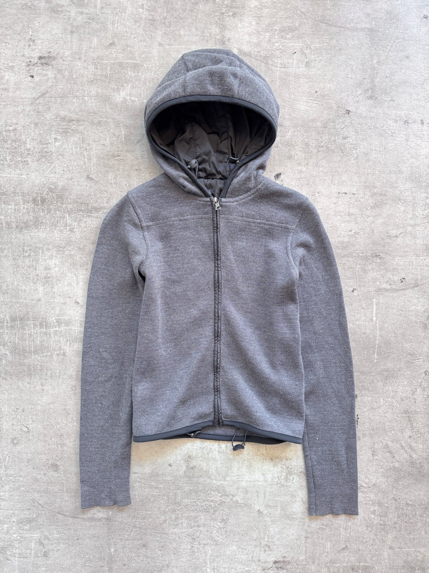 Prada Knitted Technical Hooded Zipper