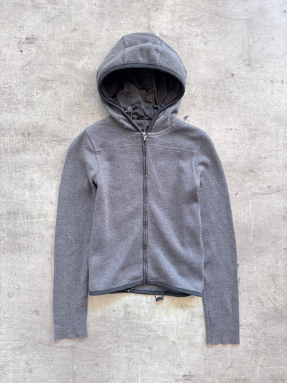 Prada Knitted Technical Hooded Zipper