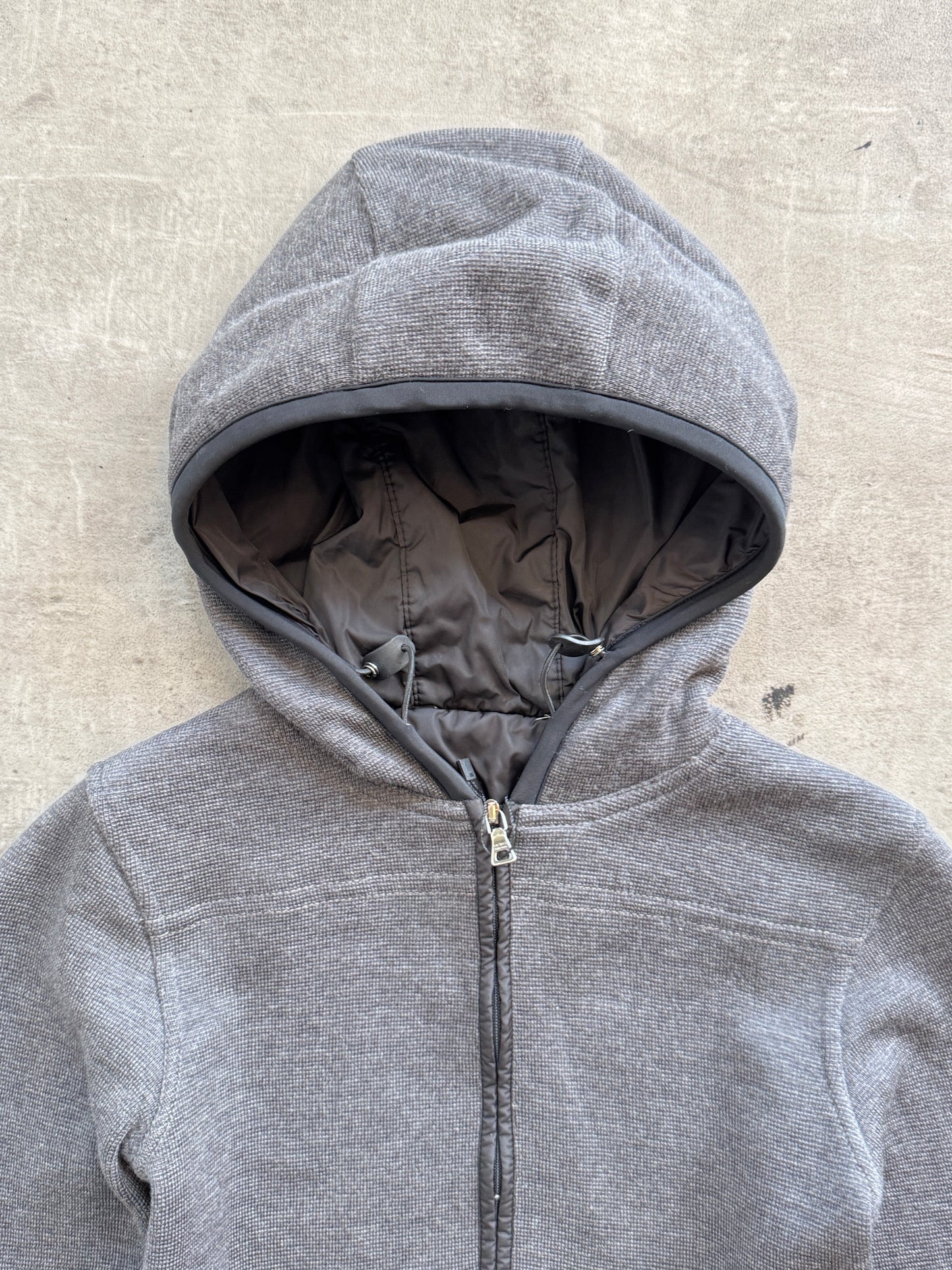 Prada Knitted Technical Hooded Zipper