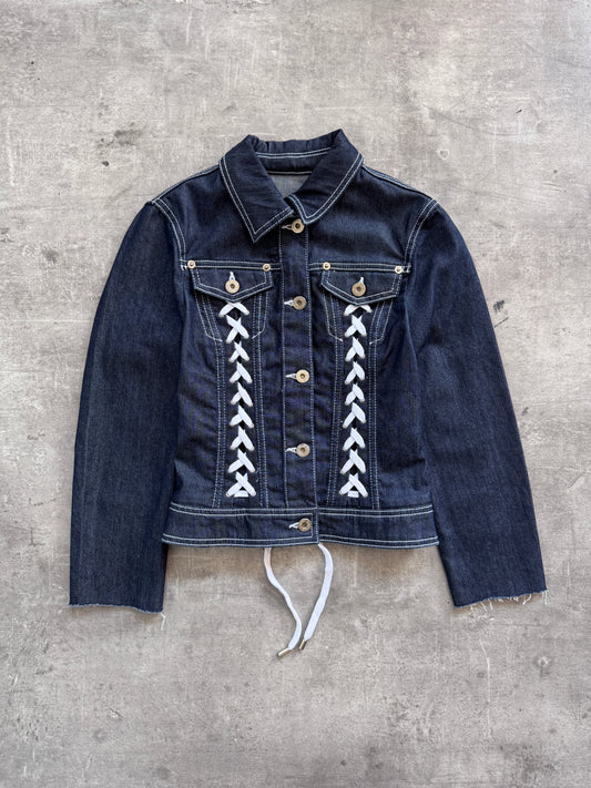 D&G Denim Lace Up Detail Jacket