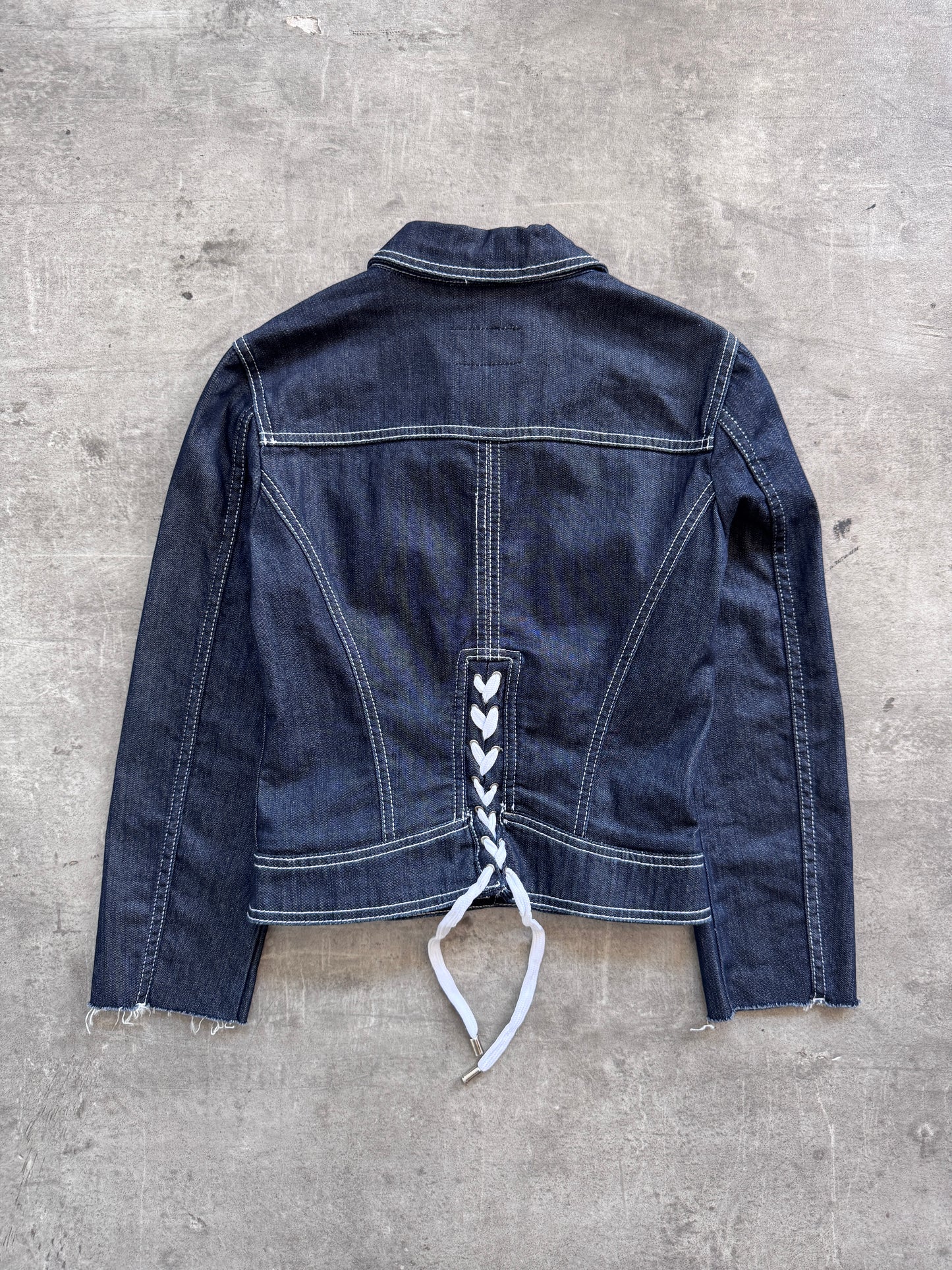 D&G Denim Lace Up Detail Jacket