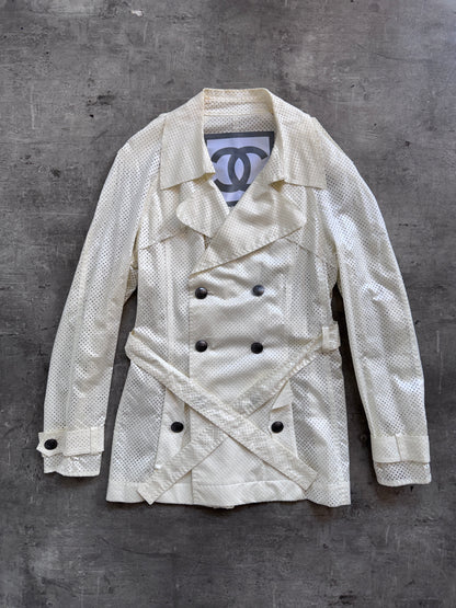 2008 Chanel Perforated Cotton Trench Coat