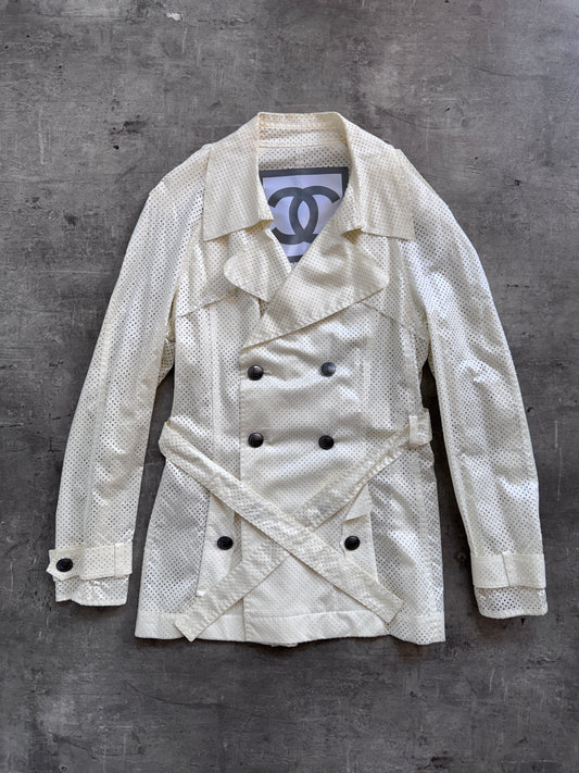 2008 Chanel Perforated Cotton Trench Coat