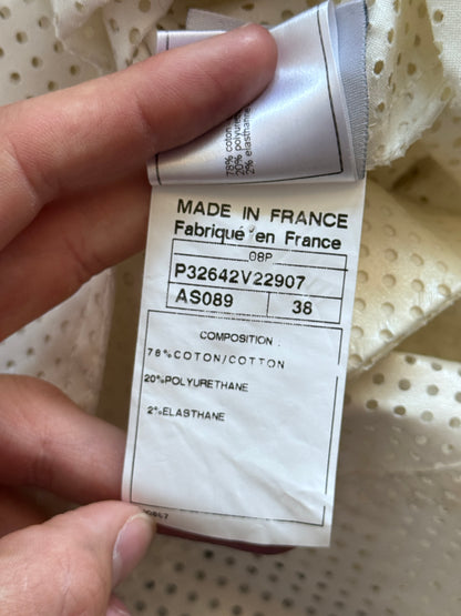 2008 Chanel Perforated Cotton Trench Coat