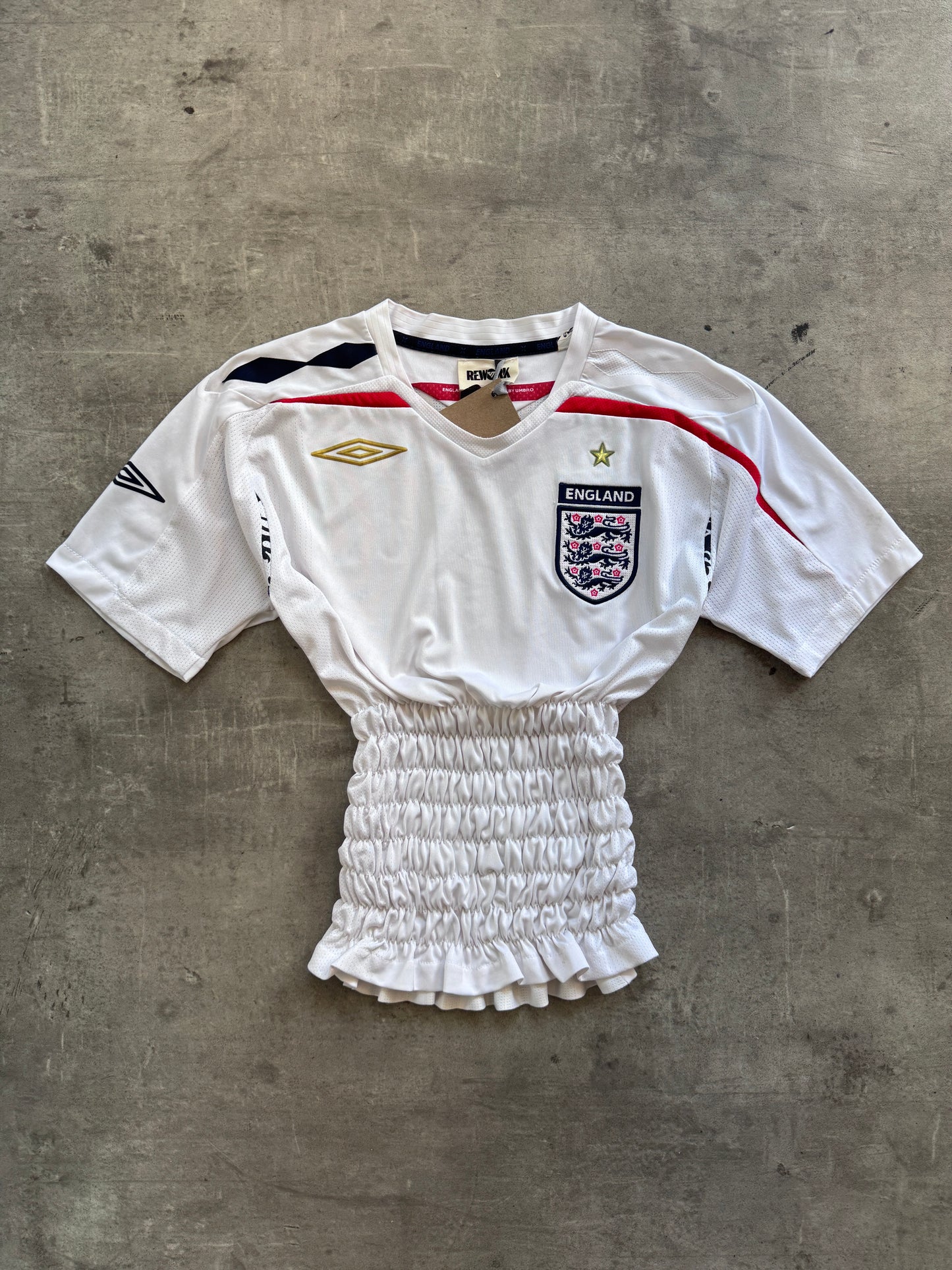 VT Rework : England Ruched Waist Football Shirt