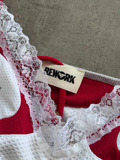 VT Rework : England Football Lace Detail Cami Top