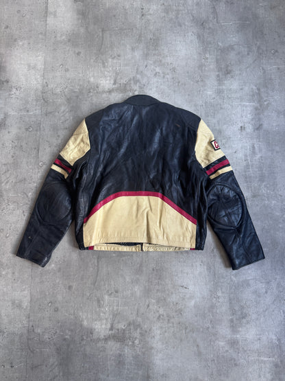 Red Skins Multi Motor Leather Racing Jacket