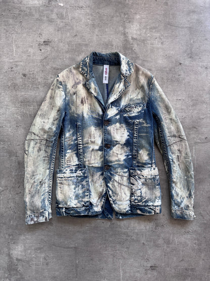 Kenzo Defilé Printed Denim Blazer