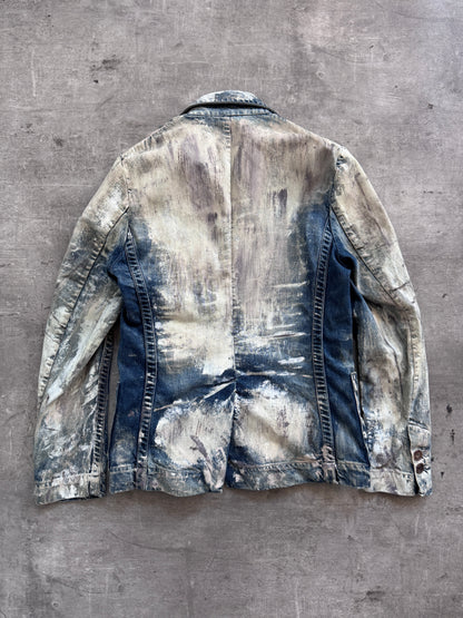 Kenzo Defilé Printed Denim Blazer