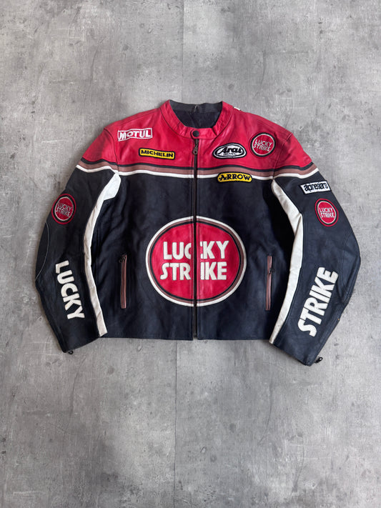 Vintage Lucky Strike Leather Racing Jacket