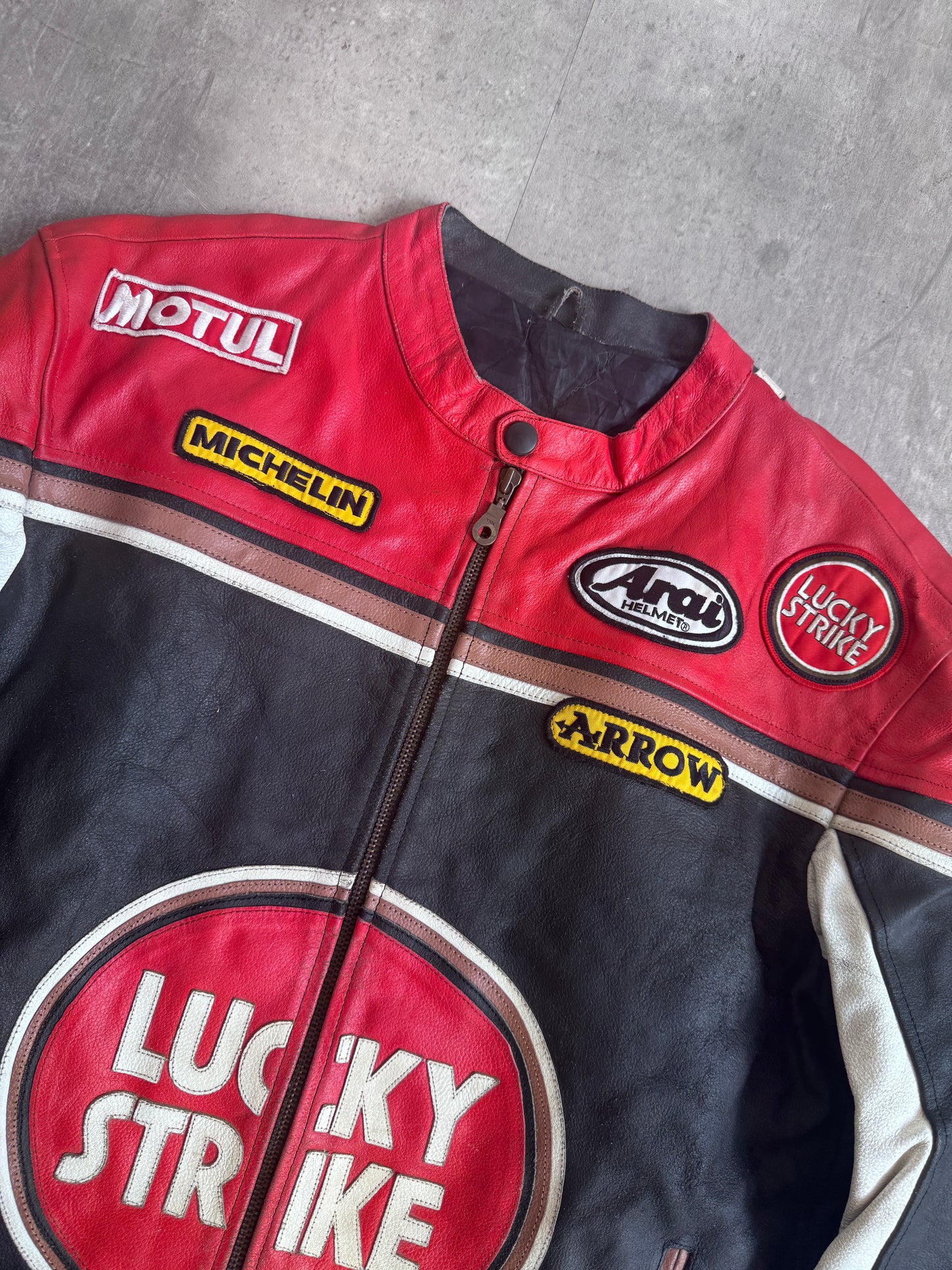Vintage Lucky Strike Leather Racing Jacket