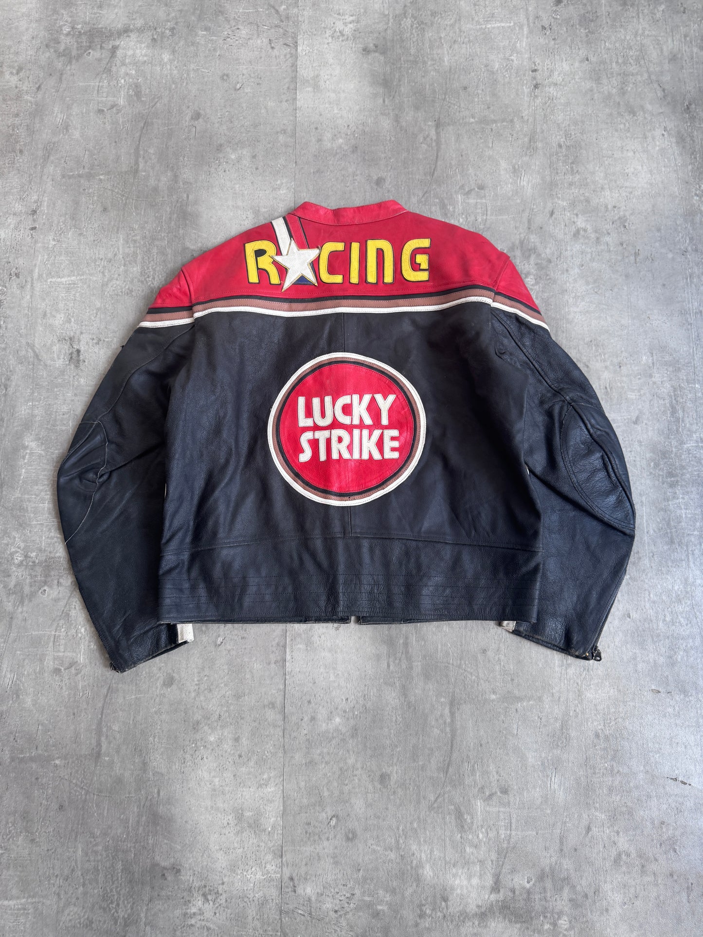 Vintage Lucky Strike Leather Racing Jacket