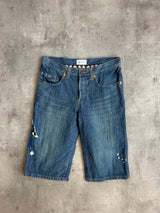 Tsumori Chisato Velour Embroidered Denim Jorts