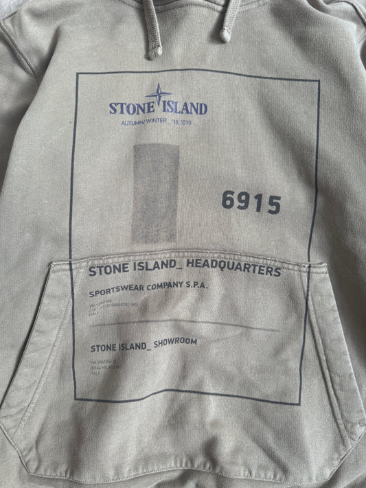 A/W 2018 Stone Island Khaki Graphic Hoodie