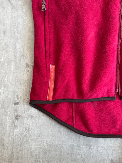 Prada Red Technical Fleece Gilet