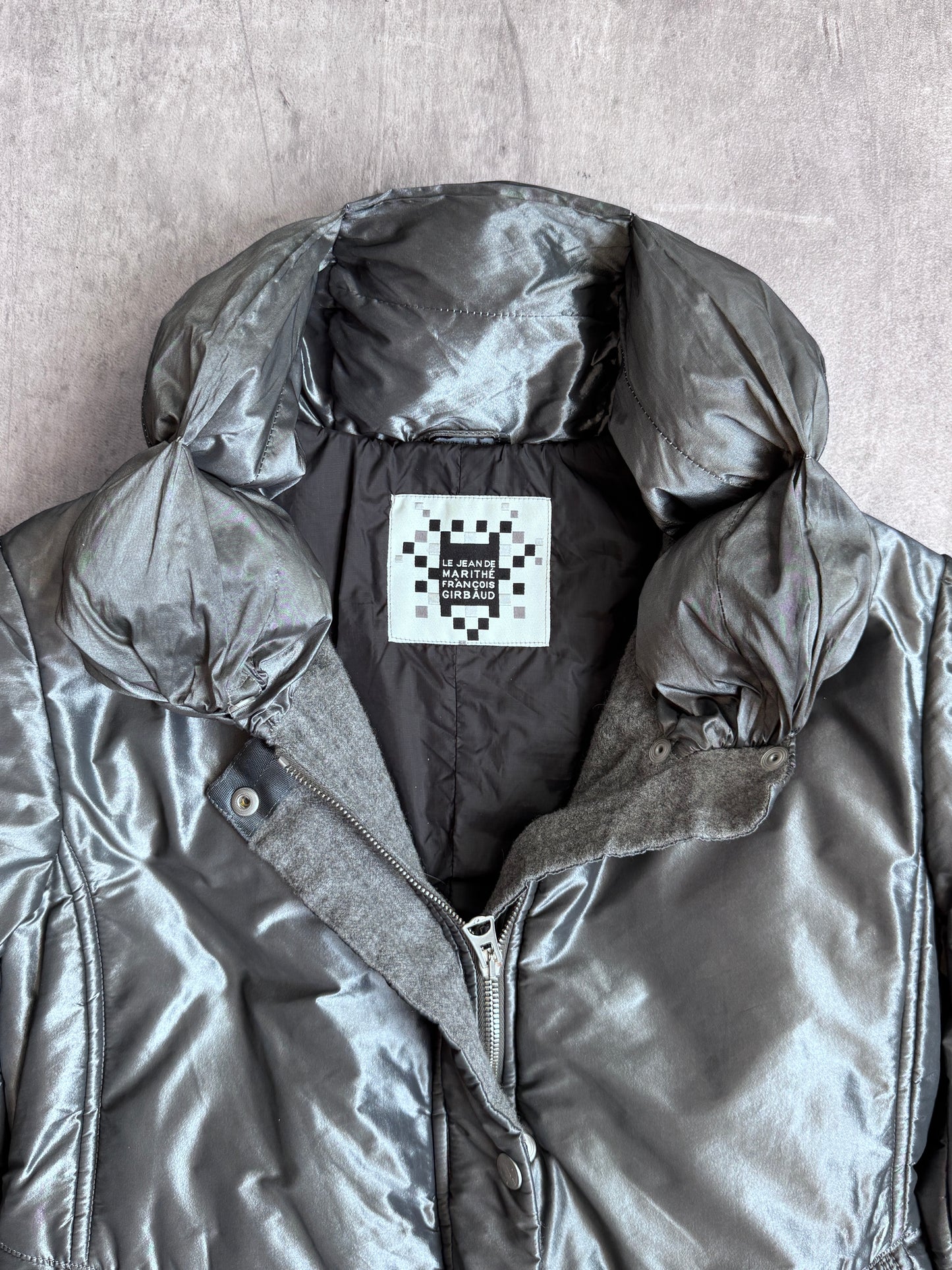 Marithe Francois Girbaud Metallic Puffer Jacket
