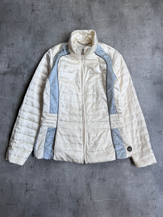 Moncler Two Tone Satin Lightweight Puffer Jacket