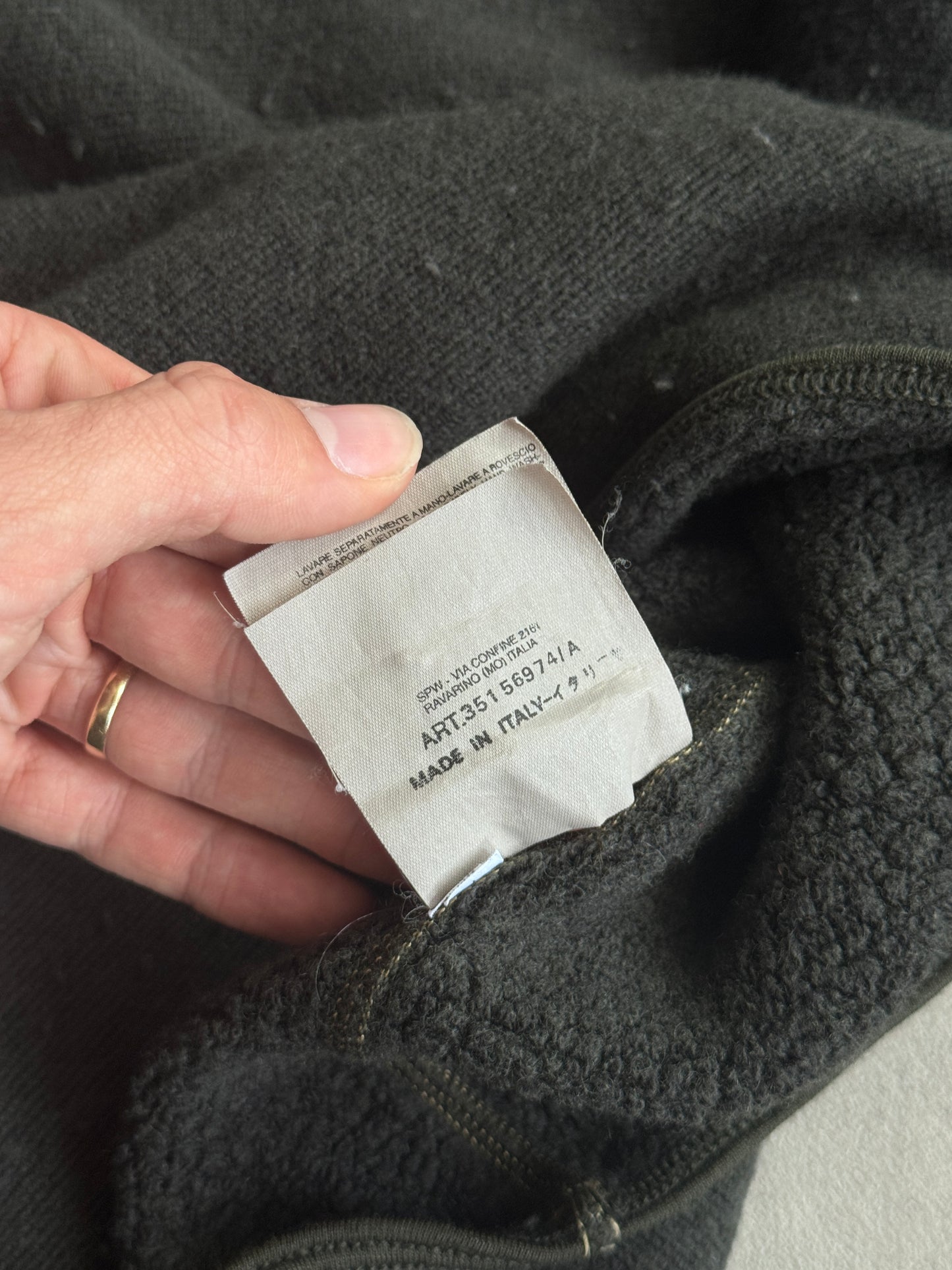A/W 2001 Stone Island Button Down Wool Fleece Sweater