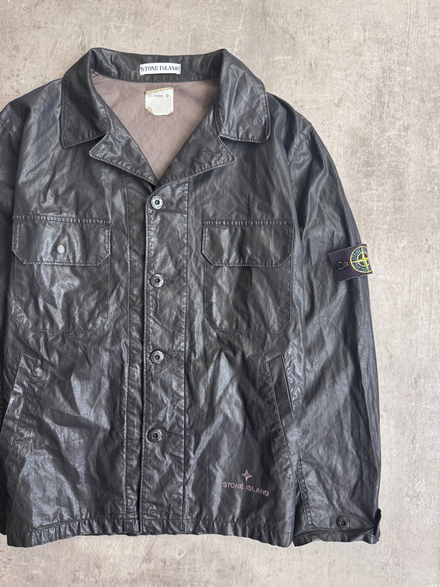 S/S 1999 Stone Island Spalmatura Wax Cotton Overshirt
