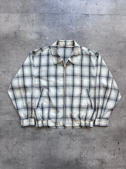 Yves Saint Laurent Monochrome Check Linen Harrington