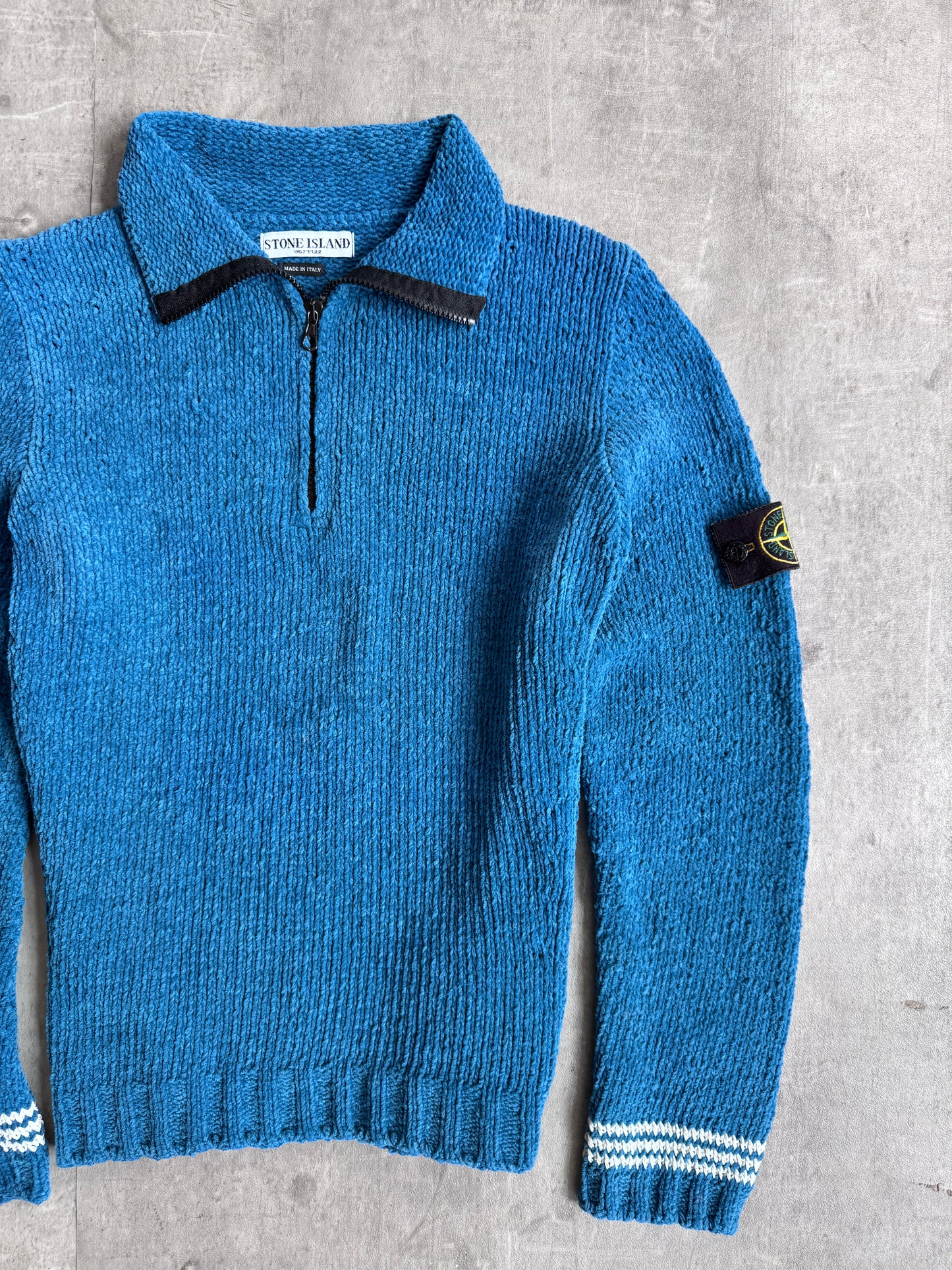 A/W 1998 Stone Island Chenille Quarter Zip Knit