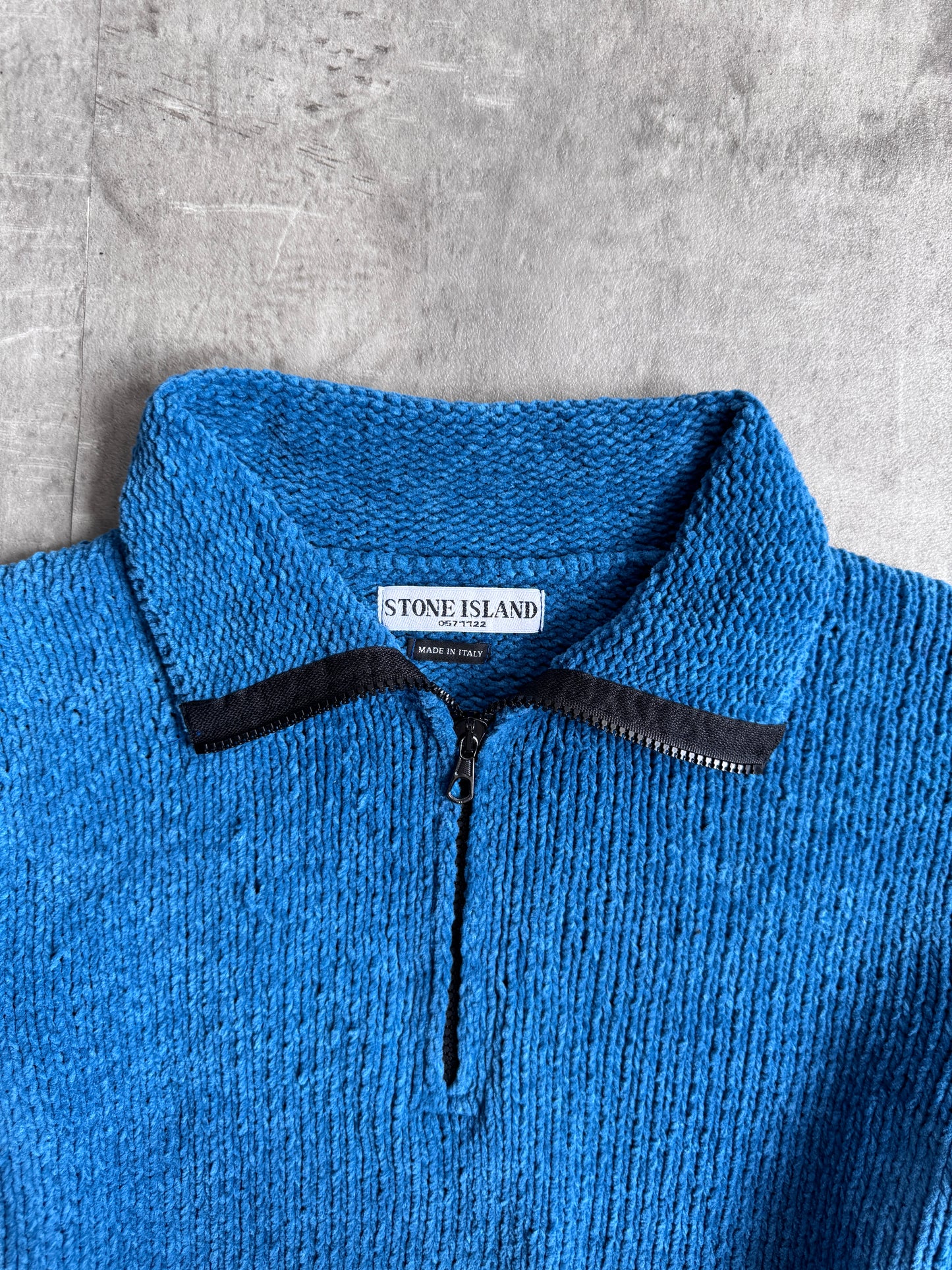 A/W 1998 Stone Island Chenille Quarter Zip Knit