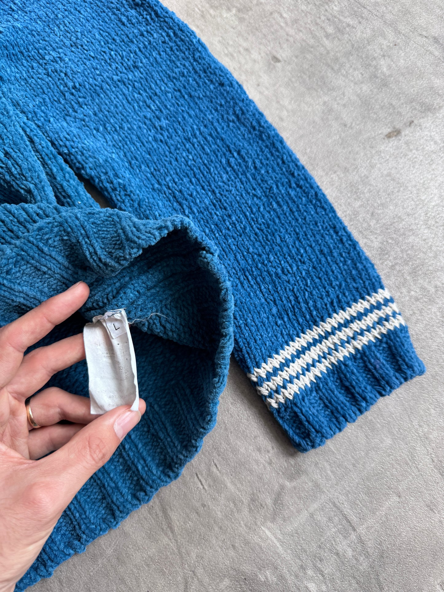 A/W 1998 Stone Island Chenille Quarter Zip Knit