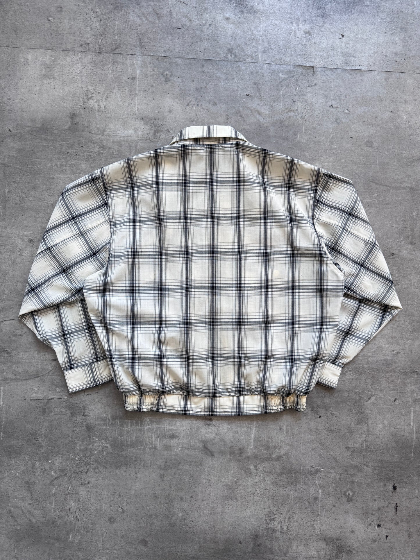 Yves Saint Laurent Monochrome Check Linen Harrington