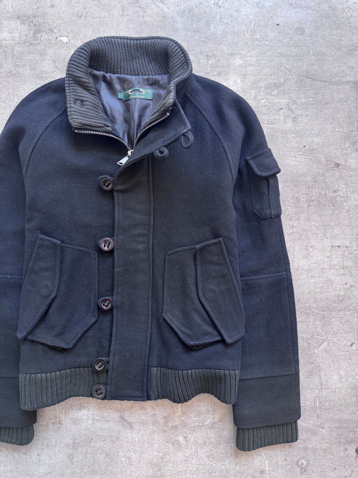 1998 Comme Des Garcons Evergreen Wool Patch Pocket Jacket