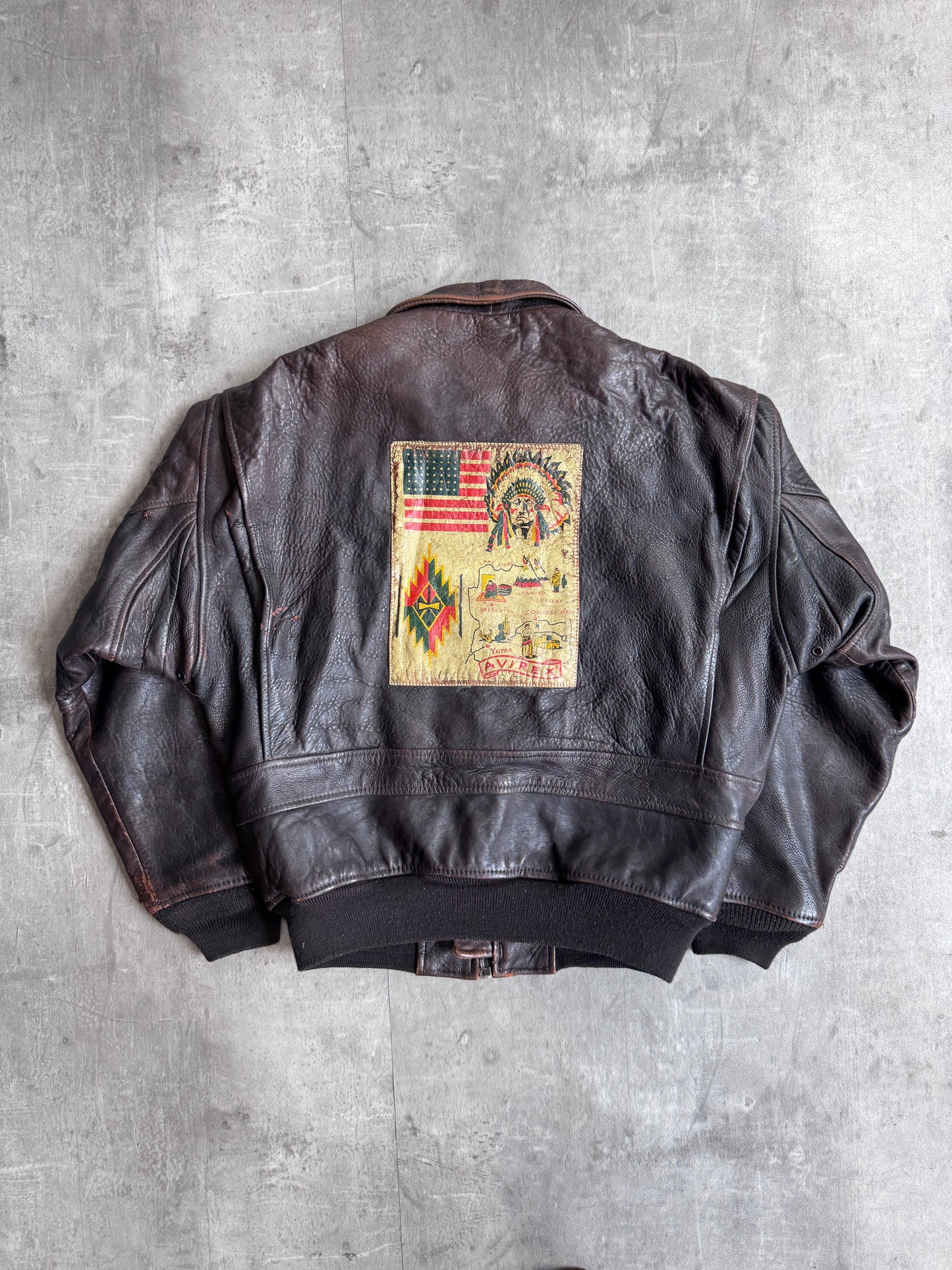 Avirex G-1 Blanket Lined US Navy Leather Jacket