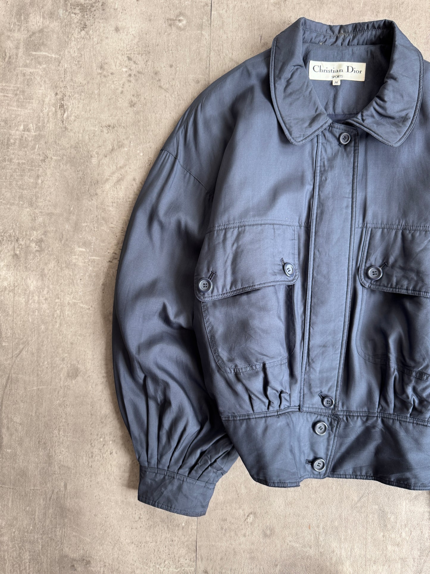 Christian Dior Navy Satin Blouson