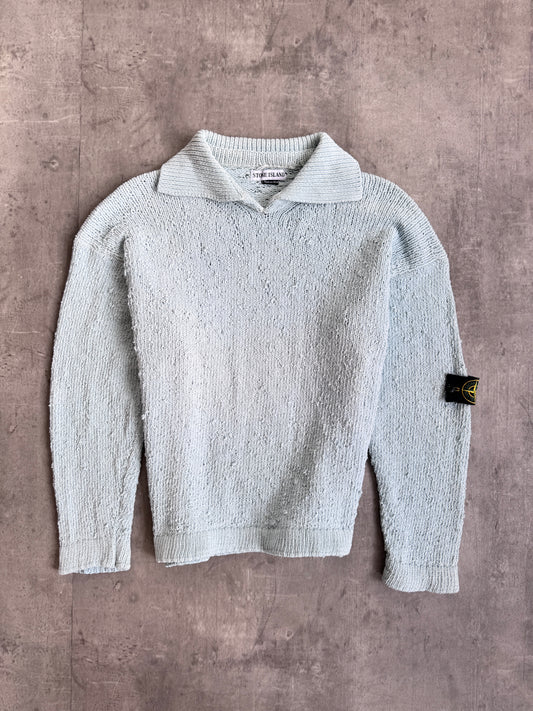 A/W 1984 Stone Island Chenille Baby Blue Knit