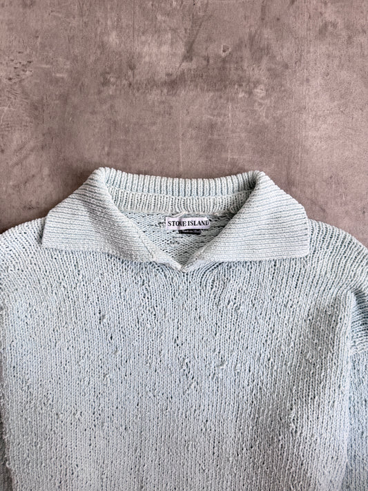 A/W 1984 Stone Island Chenille Baby Blue Knit
