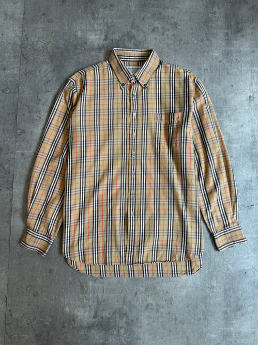 1980s Burberry Nova Check Print LS Shirt