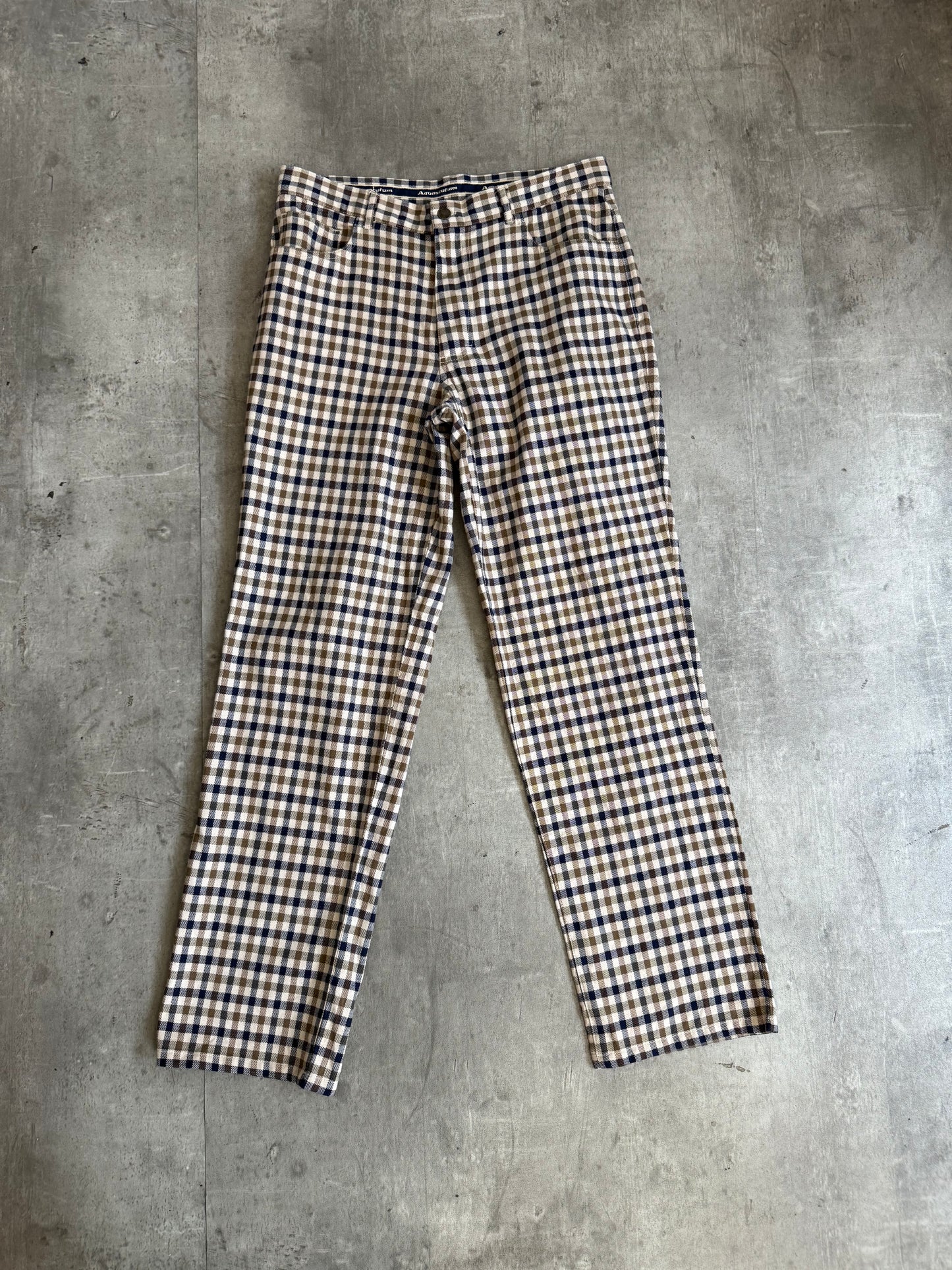 Aquascutum Classic Gingham Check Tailored Trousers