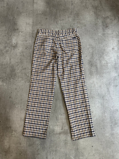 Aquascutum Classic Gingham Check Tailored Trousers