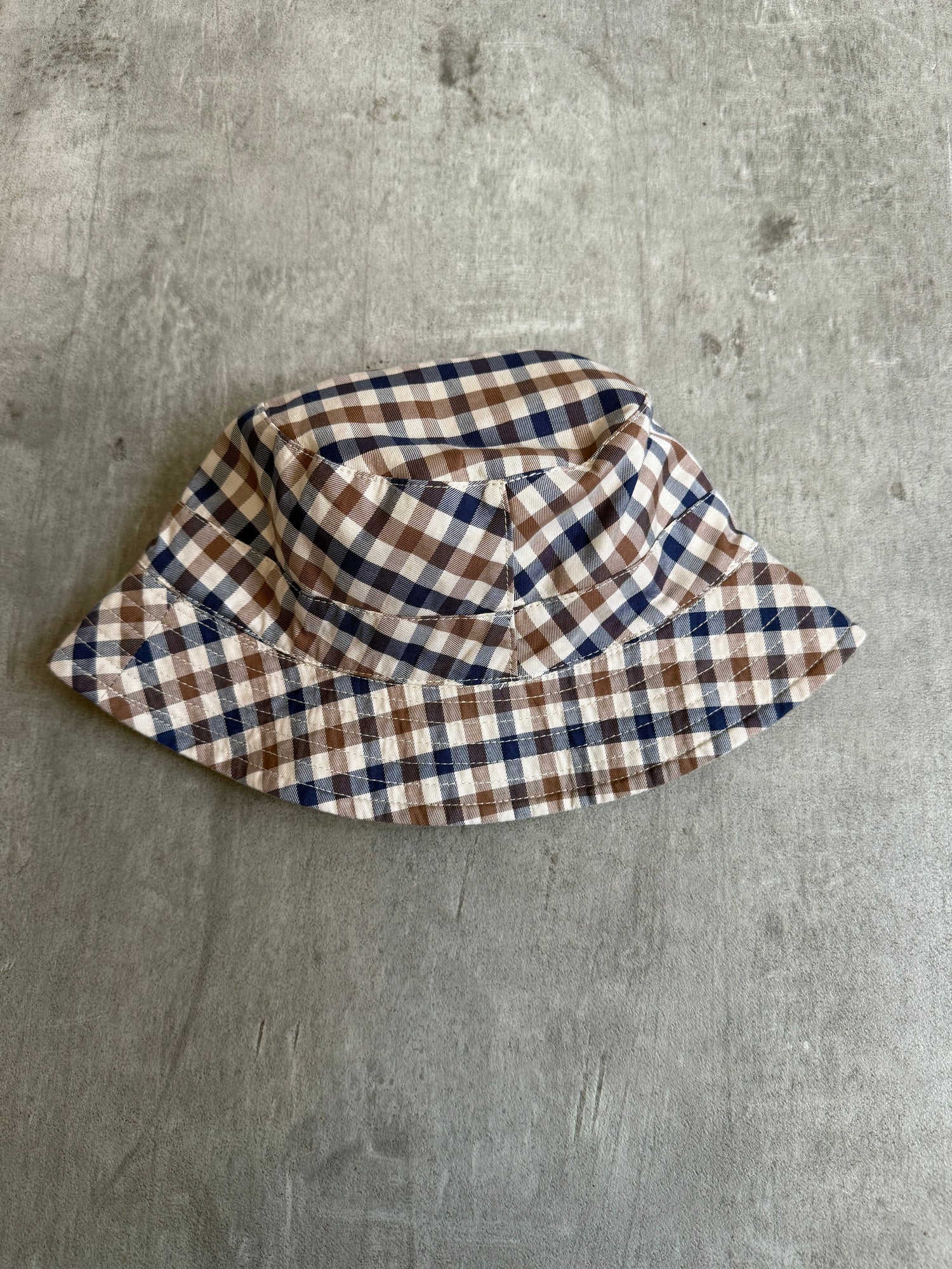Aquascutum Classic Gingham Check Print Bucket Hat