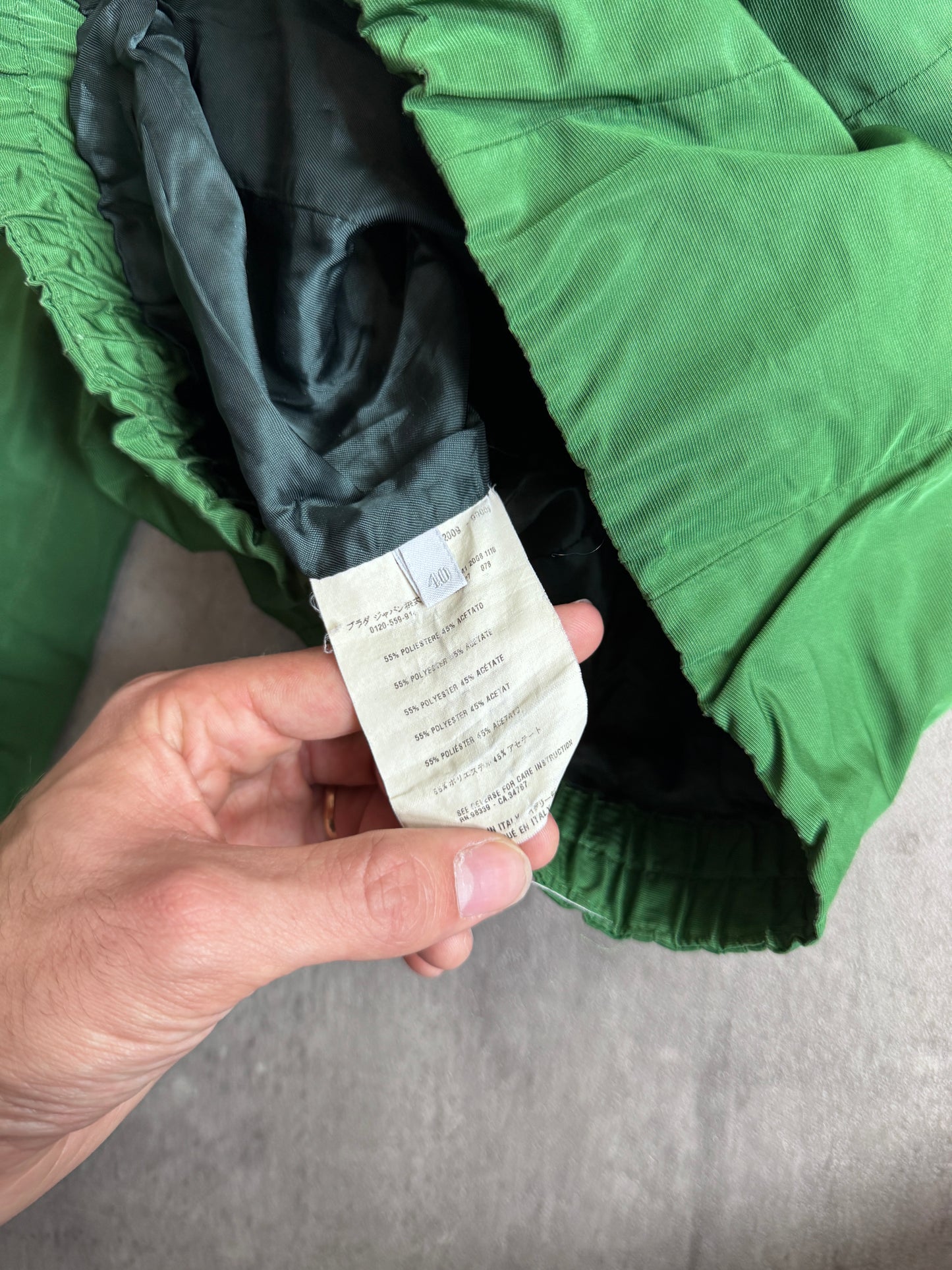 SS2008 MiuMiu Front Bow Cropped Green Jacket