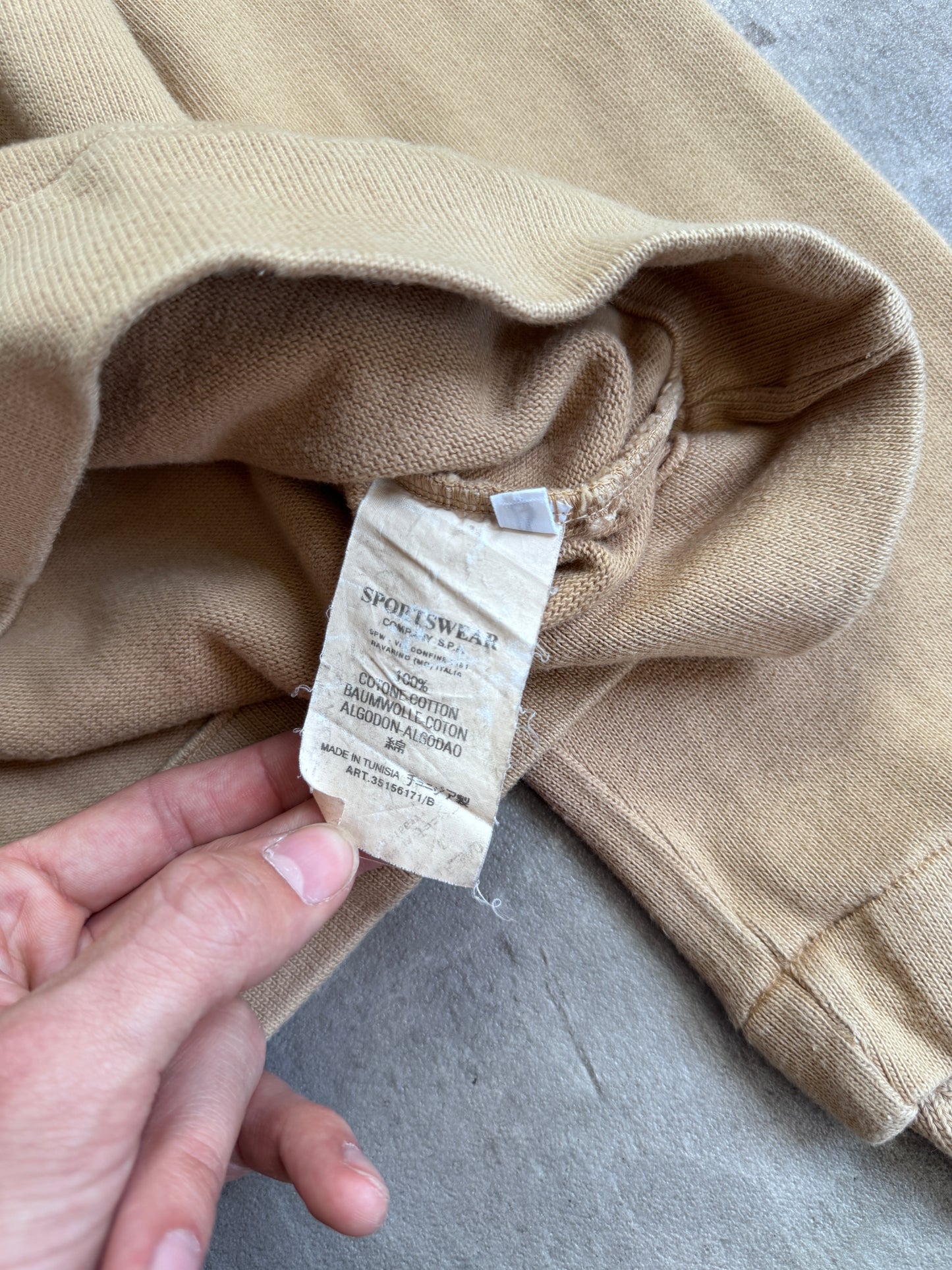 A/W 2001 Stone Island Beige Quarter Zip Sweater