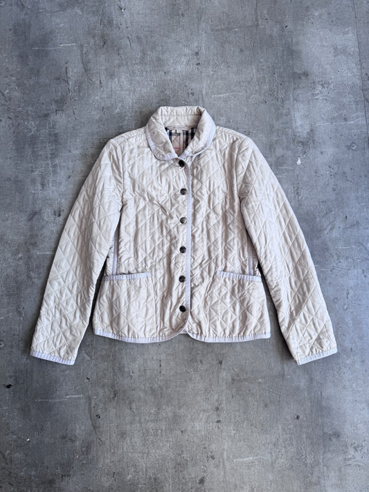 Burberry Black Label Nova Check Lined Diamond Quilt Jacket