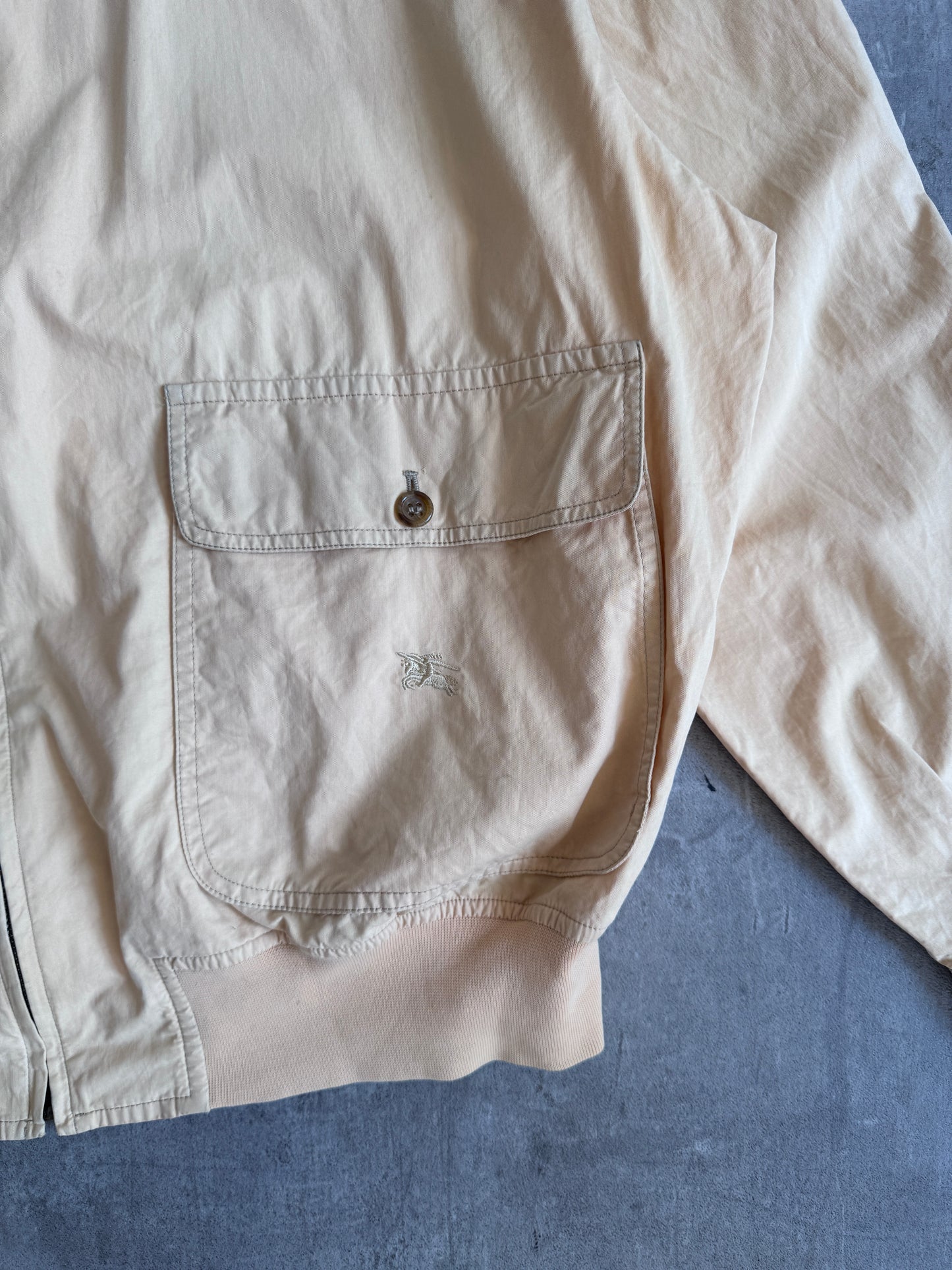 1980's Burberry's El Cortes Apricot Bomber Jacket